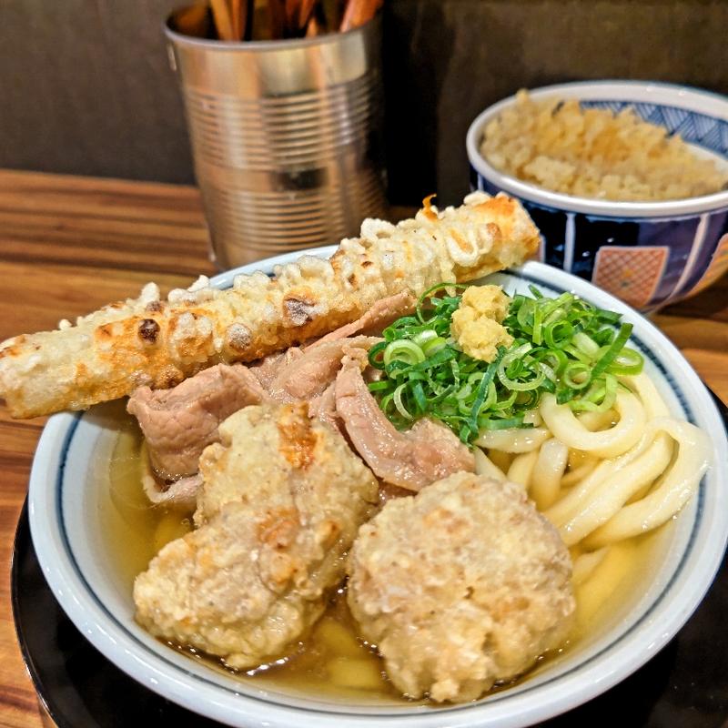 肉鶏天(ちくわ天)(饂飩頑陣別邸)