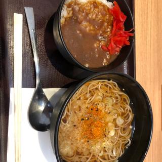 ミニカレーセット【かけそば温】(蕎麦酒処 つきじ亭)