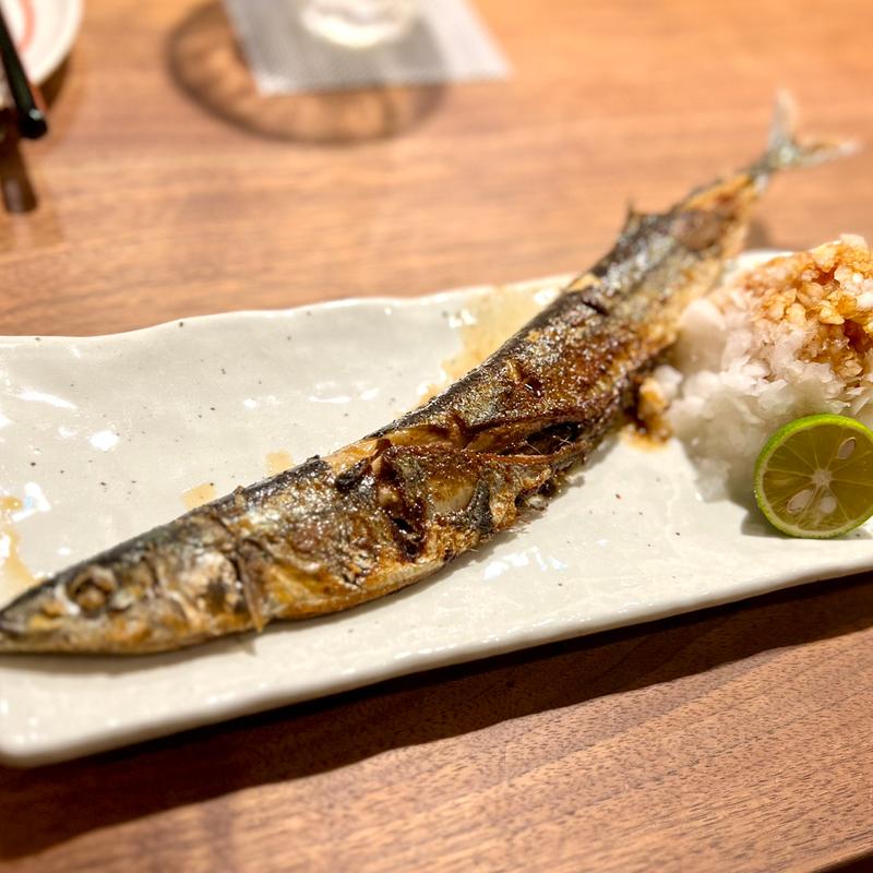 秋刀魚塩焼き(鉄板焼 工藤)