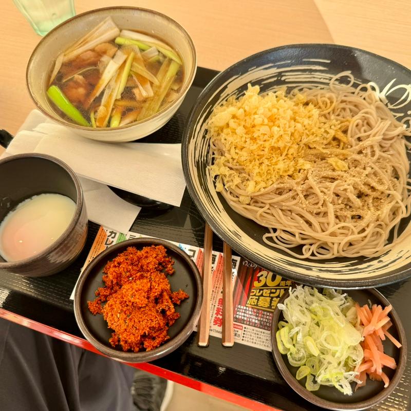 鴨せいろ＋温玉(ゆで太郎･もつ次郎 羽生店)