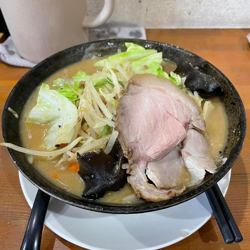 にんにく味噌野菜ラーメン(中華食堂秋)