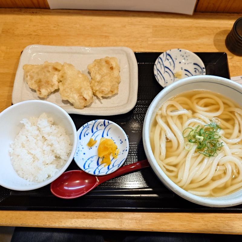とり天定食(手打ちうどん うえだ)