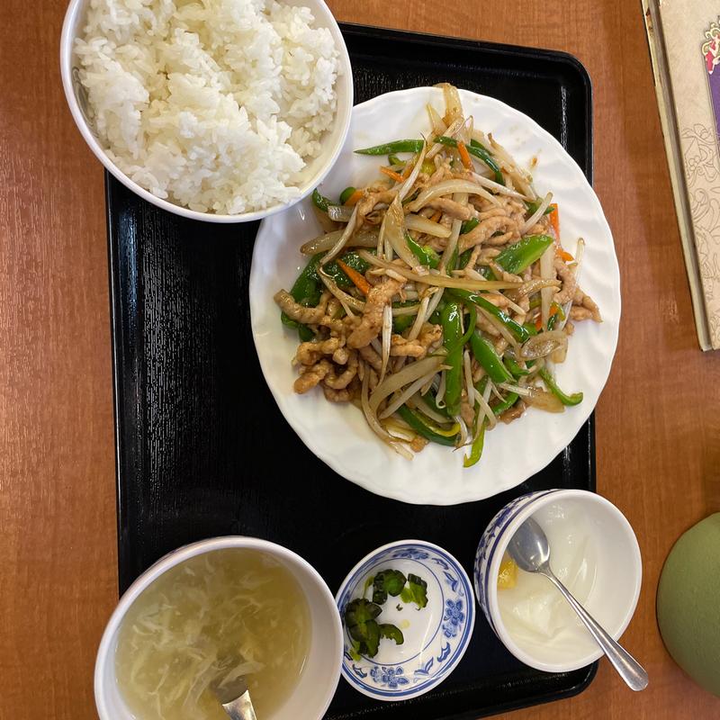 青椒肉絲定食(東昇餃子楼 江戸川橋本店)