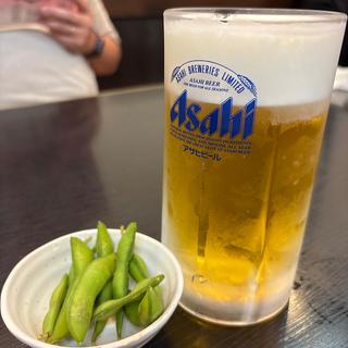 ビールとお通し(たつみ食堂 )