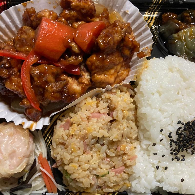 黒酢の酢豚弁当(スーパー·キッド 新外店)