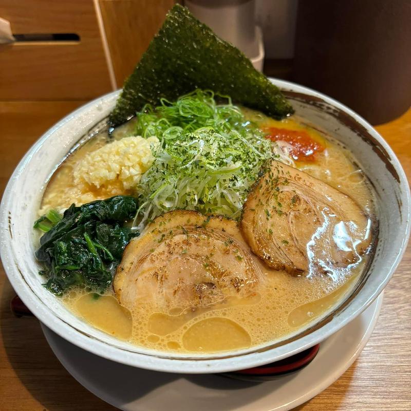 白味噌そばミックス 大盛り 九条ねぎ(麺や笑華)