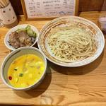 かぼちゃのポタージュつけ麺 麺500g&パイクー丼(らーめん 彩哲 ～isato～)
