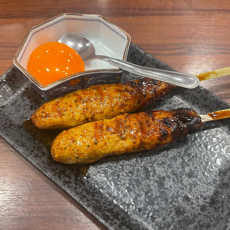 月見たれつくね（2本）(三好弥鶏料理)