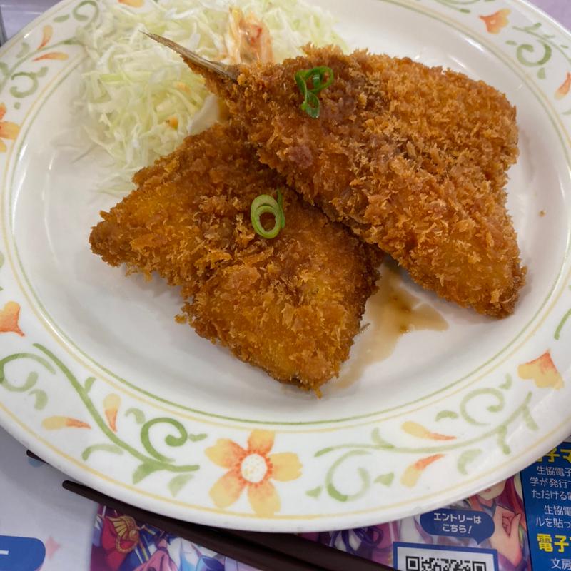 アジフライ ウスターソース(ビッグさんど)