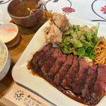 自家製ローストビーフランチ（唐揚げset）(ひより茶屋)