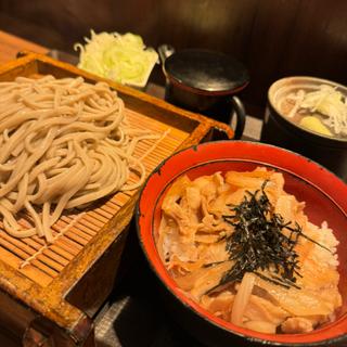 生姜焼き丼セット(十割蕎麦 さ竹 恵比寿店)