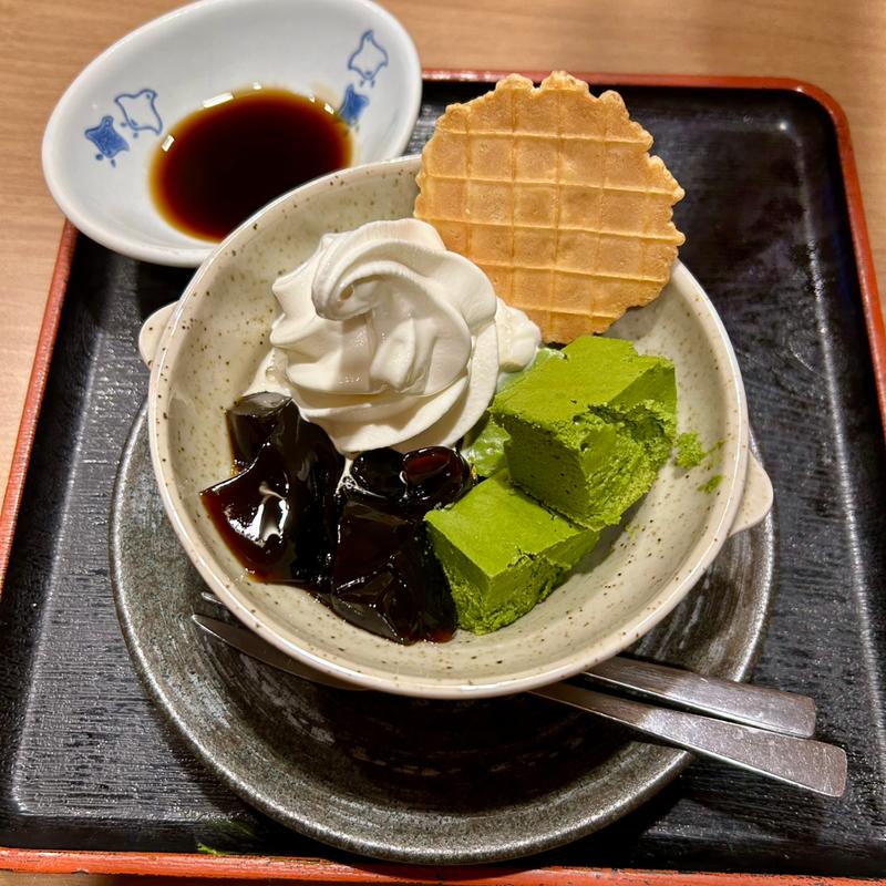 黒糖ゼリーと抹茶ムース(夢庵 船橋前原店)