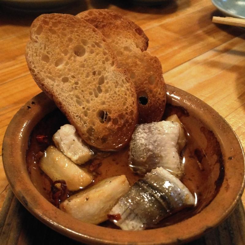 鱧と里芋のアヒージョ(大衆酒場BEETLE 本店)