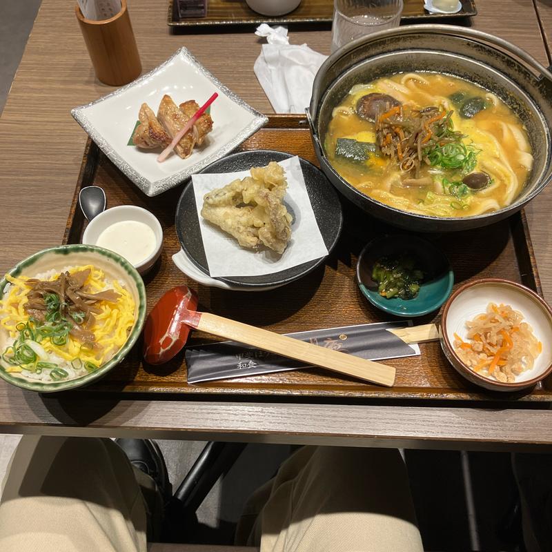 舞茸とかぼちゃのほうとう御膳(ゆるり庵)