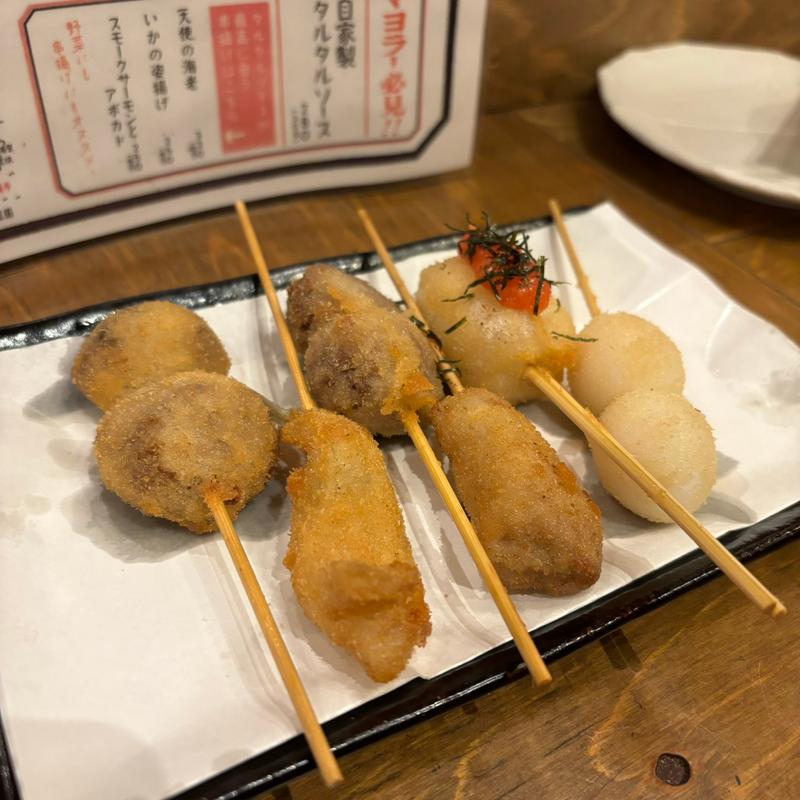 おまかせ盛り合わせ(5本)(串揚げとワイン はち )