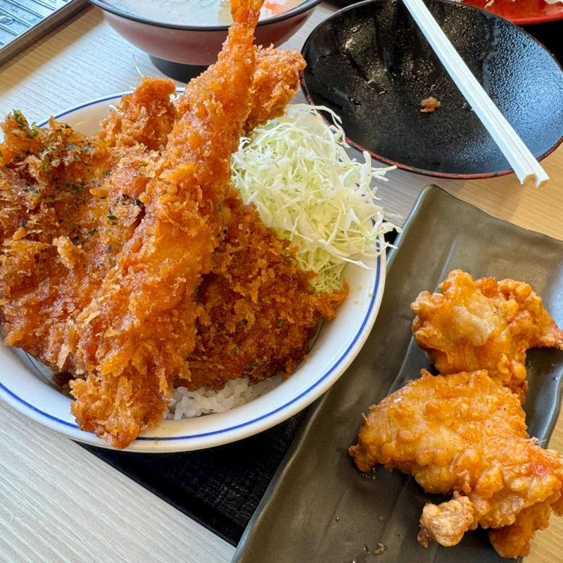 タレカツ＋唐揚げ(かつや 埼玉加須店)