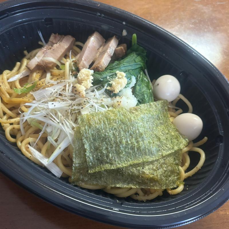 家系とんこつ醤油まぜスパ(小)テイクアウト(スパゲッティーのパンチョ 立川南口店)