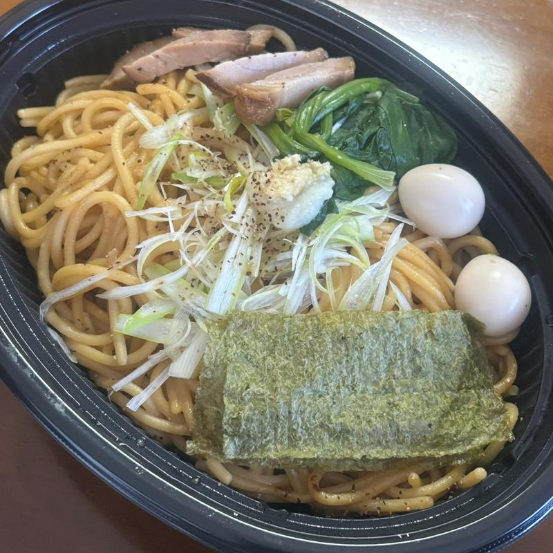 家系とんこつ醤油まぜスパ(大)テイクアウト(スパゲッティーのパンチョ 立川南口店)