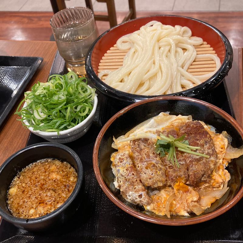 ざるうどん＋かつ丼(丸亀製麺京都東インター)