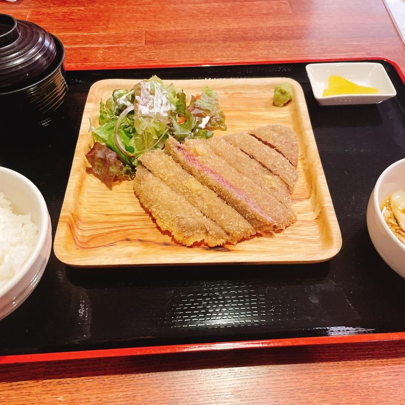 近江牛カツ定食(笑楽屋ごち )