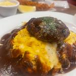 ハンバーグオムライス【デミソース】