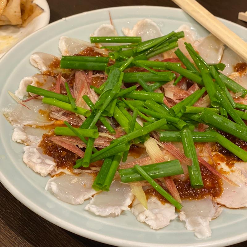河豚の薄造り(川治)