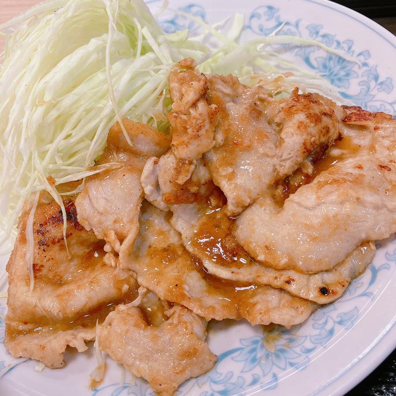 美保野ポークのしょうが焼き(ぎょうざの満洲 航空公園駅前店 )