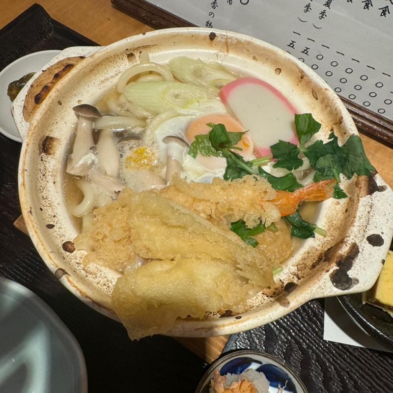 鍋焼きうどん定食(志ん橋ひでや)