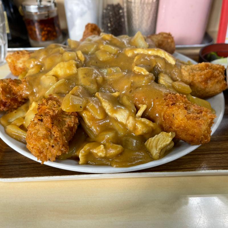 カツカレー　大盛り(中華料理 タカノ)