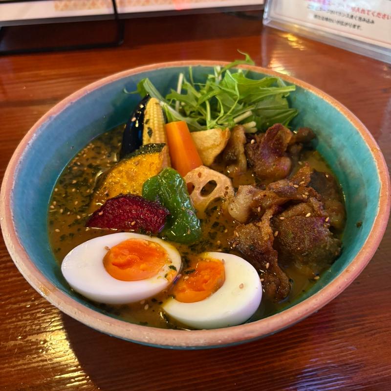 肉汁たっぷり島根県産イノシシ肉のスタンダード(綾瀬駅スモンさんのスープカレー)
