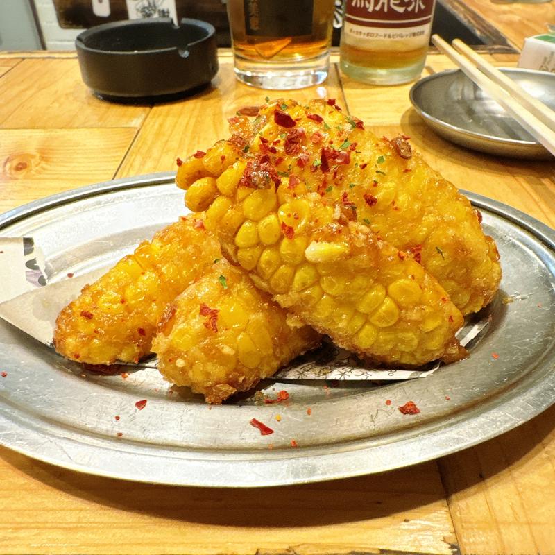 トウモロコシの唐揚げ(大衆酒場 チャン栓チャン)