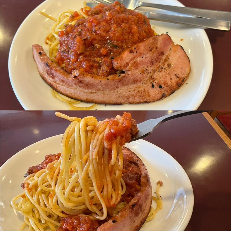 厚切りベーコンミートソース(スパゲッティ PiaPia)