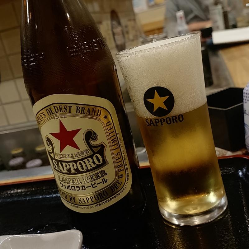 瓶ビール（赤星）(一笑一杯)