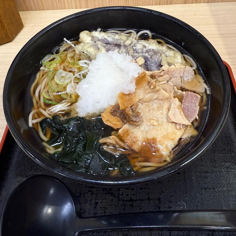 豚肉と茄子天のおろしそば(名代 箱根そば 多摩センター東口店)