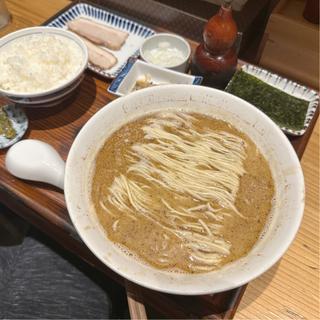 鯖ラーメン定食(炭火焼濃厚中華そば 海富道)