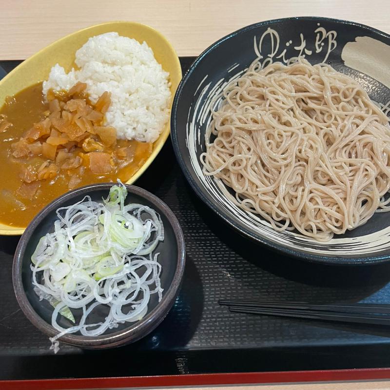 ミニカレーセット 冷そばセット(ゆで太郎 もつ次郎 50号佐野越名町店)