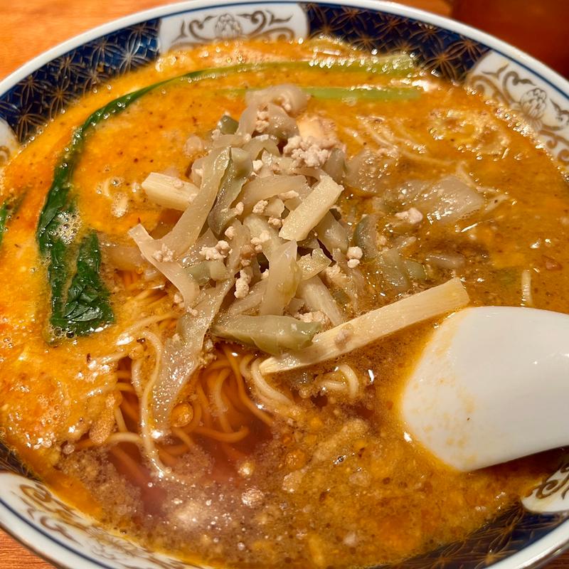 搾菜担々麺(支那麺 はしご 銀座四丁目店)