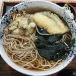 黒舞茸天と鮭天そば