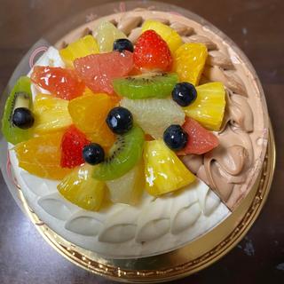 バニラチョコハーフのフルーツケーキ