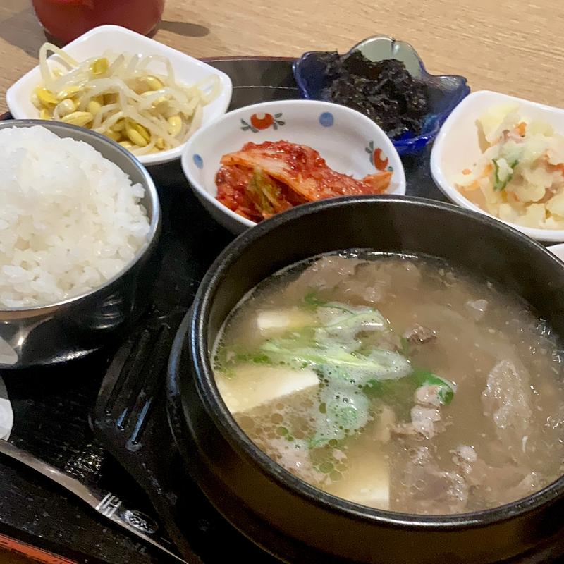 牛スジスープ定食(ホルモン鍋 桜亭)