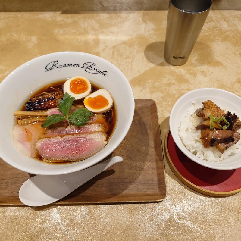 熟成醤油全乗せ+炙鴨ごはん(拉麺ぶらい)