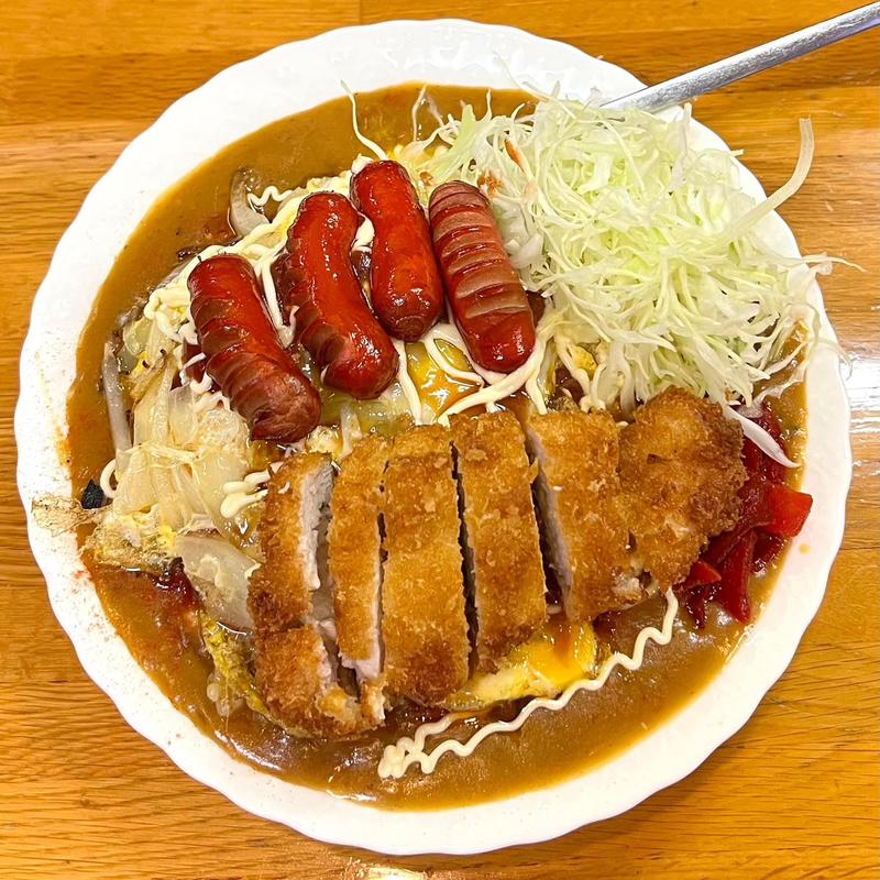 野菜玉子ダブルカレー ウインナー カツ(カリカット )