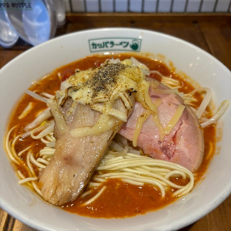 とまとラーメンチーズトッピング(カッパラーメンセンター)