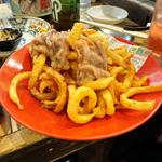 スパイラルポテト塩辛バター(大衆酒場 チャン栓チャン)