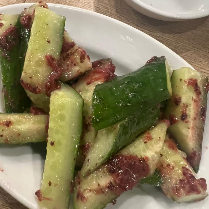 叩き胡瓜(餃子や獅丸)