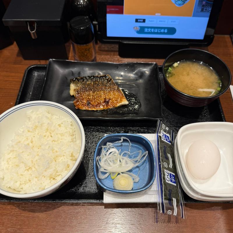 塩さば特朝定食(吉野家 浅草駅前店)