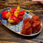 フルーツトマトフルーツパプリカのかぼす醤油