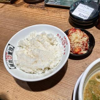 温つけ麺 大盛 白ごはん 並