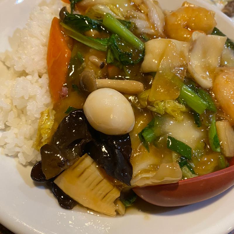 五目あんかけ中華丼(魚長飯店 )
