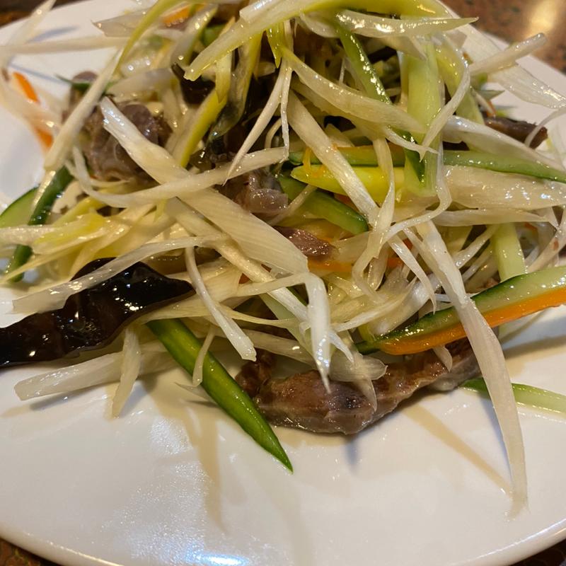 砂肝とネギの塩味和え(魚長飯店 )